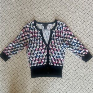 White House Black Market Multicolor Knit Cardigan